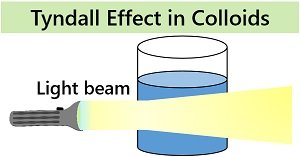 Tyndall effect in a colloid